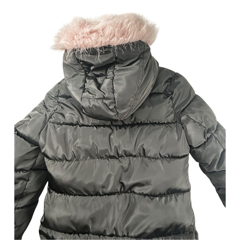 Arctic Squad Kids Puffer Jacket – Size 12 – Black with Faux Fur Hood pre-loved - Picture 7 of 12